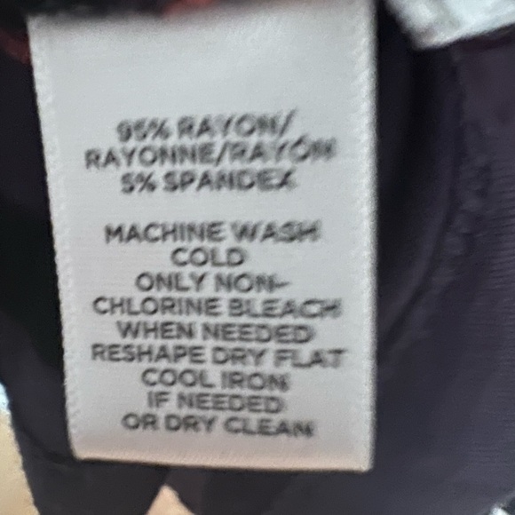 Ann Taylor Loft Striped Short Sleeve Swing Dress Navy/Coral size LP - Picture 5 of 9